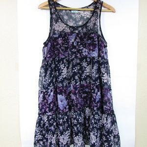 Kimchi Blue Floral Sleeveless Tiered Tank Dress